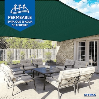 Foto 7 | Malla Sombra Styrka Raschel 90% 6x4 M Color Verde