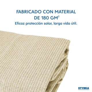 Foto 2 | Malla Sombra Styrka Raschel 90% 6x4 M Color Beige