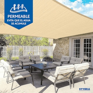 Foto 7 | Malla Sombra Styrka Raschel 90% 6x4 M Color Beige