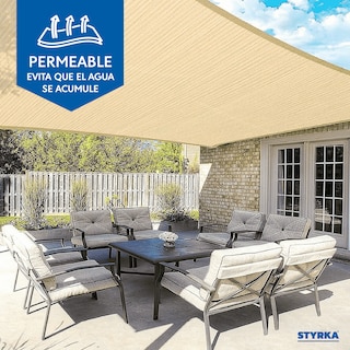 Foto 7 | Malla Sombra Styrka Raschel 90% 3x4 M Color Beige