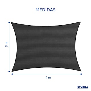 Foto 4 | Malla Sombra Styrka Raschel 90% 3x4 M Color Negro
