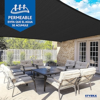 Foto 7 | Malla Sombra Styrka Raschel 90% 3x4 M Color Negro
