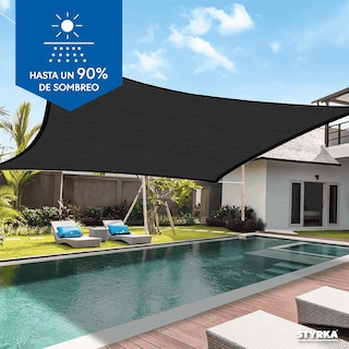 Foto 6 | Malla Sombra Styrka Raschel 90% 6x4 M Color Negro