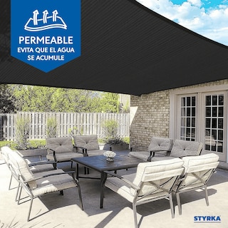 Foto 7 | Malla Sombra Styrka Raschel 90% 6x4 M Color Negro