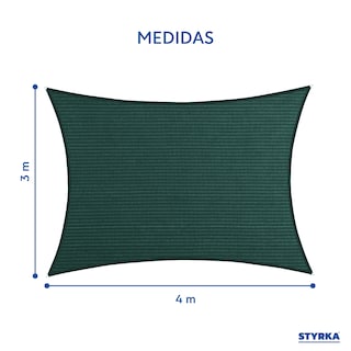 Foto 4 | Malla Sombra Styrka Raschel 90% 3x4 M Color Verde