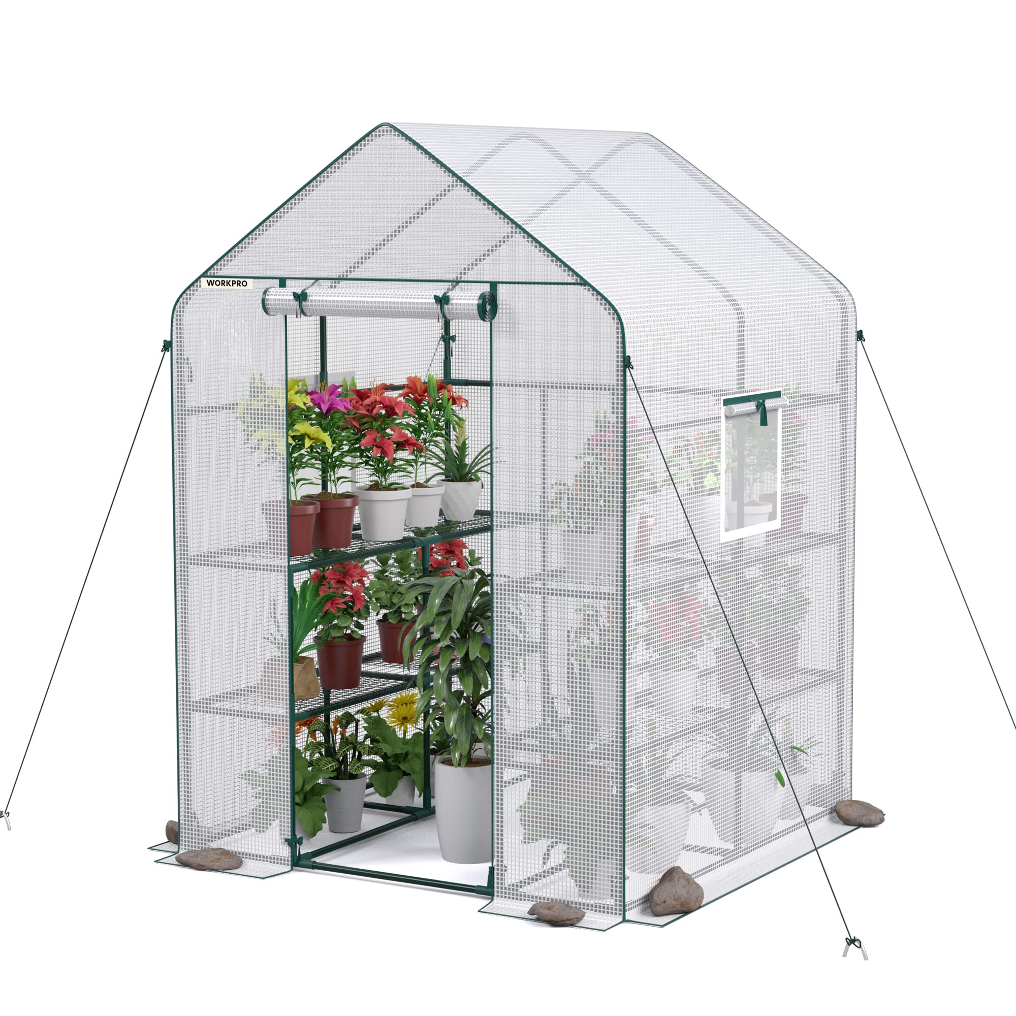 Foto 2 pulgar | Greenhouse Workpro 142 Cm X 142 Cm X 196 Cm, 3 Niveles Y 8 Estantes - Venta Internacional.