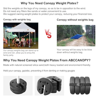 Foto 6 | Pesas para Toldo Abccanopy 4 Piezas de 3 kg C/U - Venta Internacional
