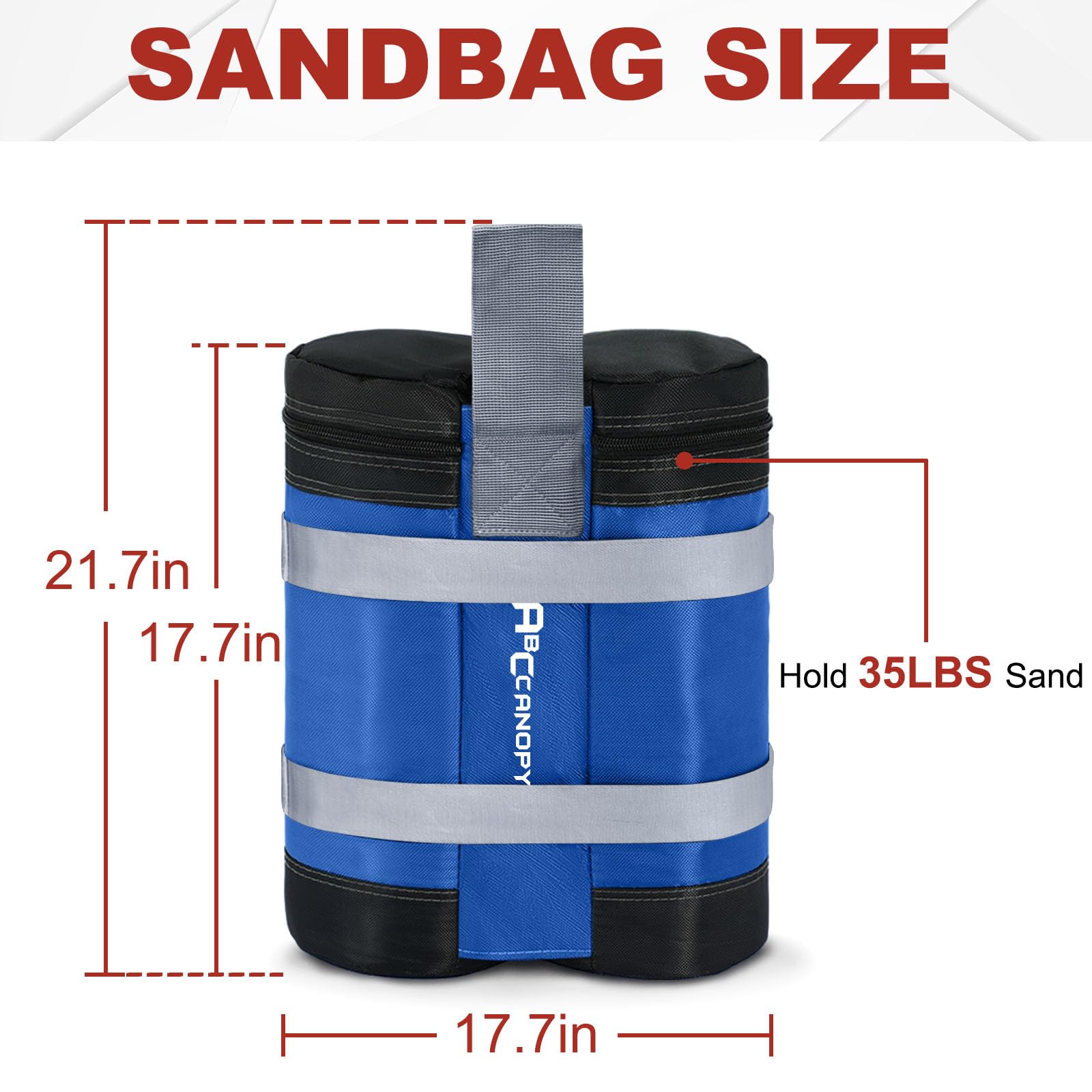Foto 2 | Sacos De Arena Con Toldo Abccanopy Para Refugios Instantáneos De 63,5 Kg (azules) - Venta Internacional.