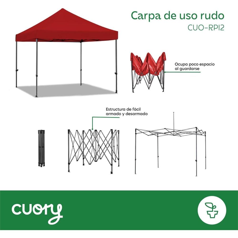 Foto 5 pulgar | Carpa Toldo Cuory Cuorpi2 Reforzado 3x3 Sin Pared