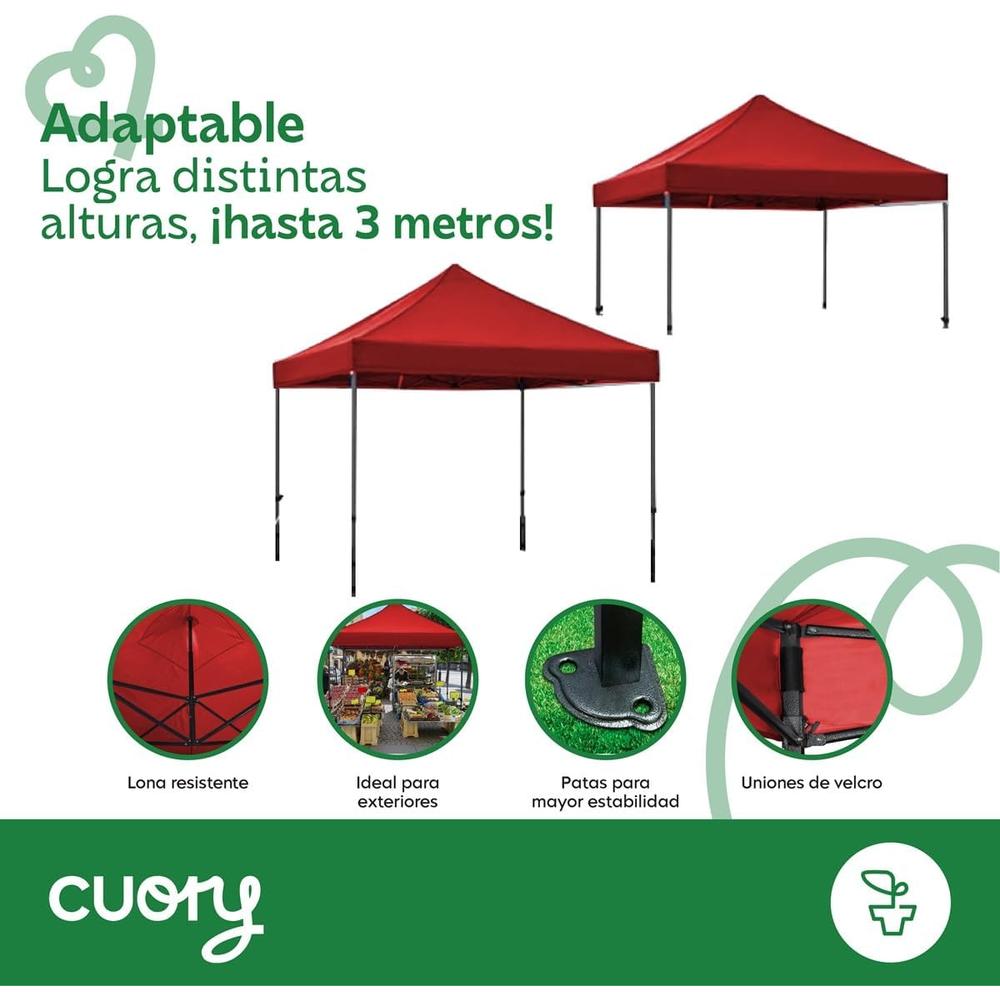 Foto 6 pulgar | Carpa Toldo Cuory Cuorpi2 Reforzado 3x3 Sin Pared