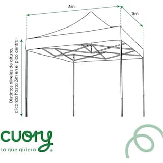 Foto 5 | Toldo Cuory Cuorpi2 Reforzado 3x3 m sin Pared