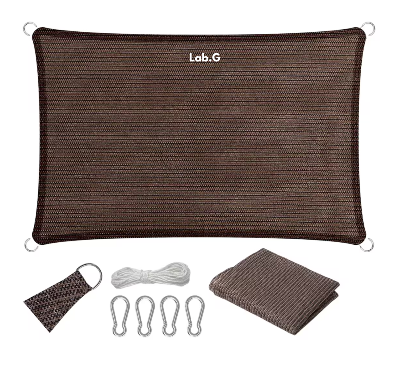 Foto 2 pulgar | Malla Sombra 3*4 M 90% Raschel Para Jardin Reforzada Espesar Cafe