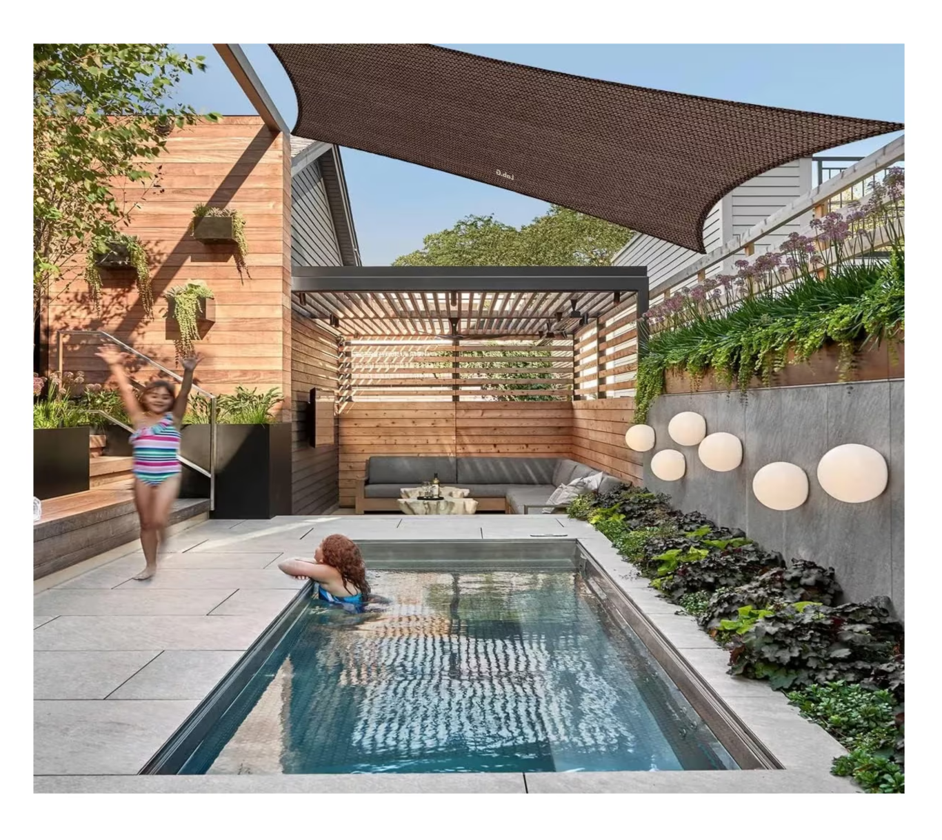 Foto 5 | Malla Sombra 3*4 M 90% Raschel Para Jardin Reforzada Espesar Cafe
