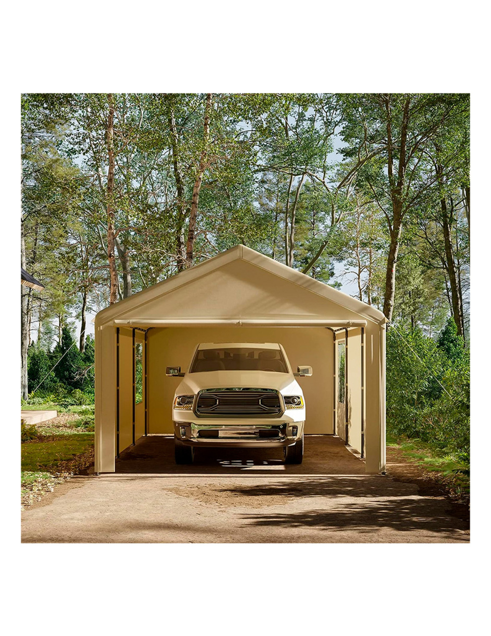 Foto 4 pulgar | Toldo De Uso Rudo Vanlig 6x3 Mts Carpa Para Auto Fiestas Eventos Color Beige