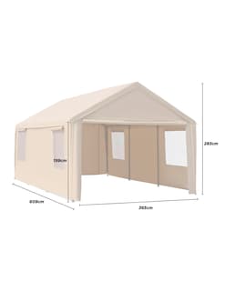 Foto 5 | Toldo De Uso Rudo Vanlig 6x3 Mts Carpa Para Auto Fiestas Eventos Color Beige