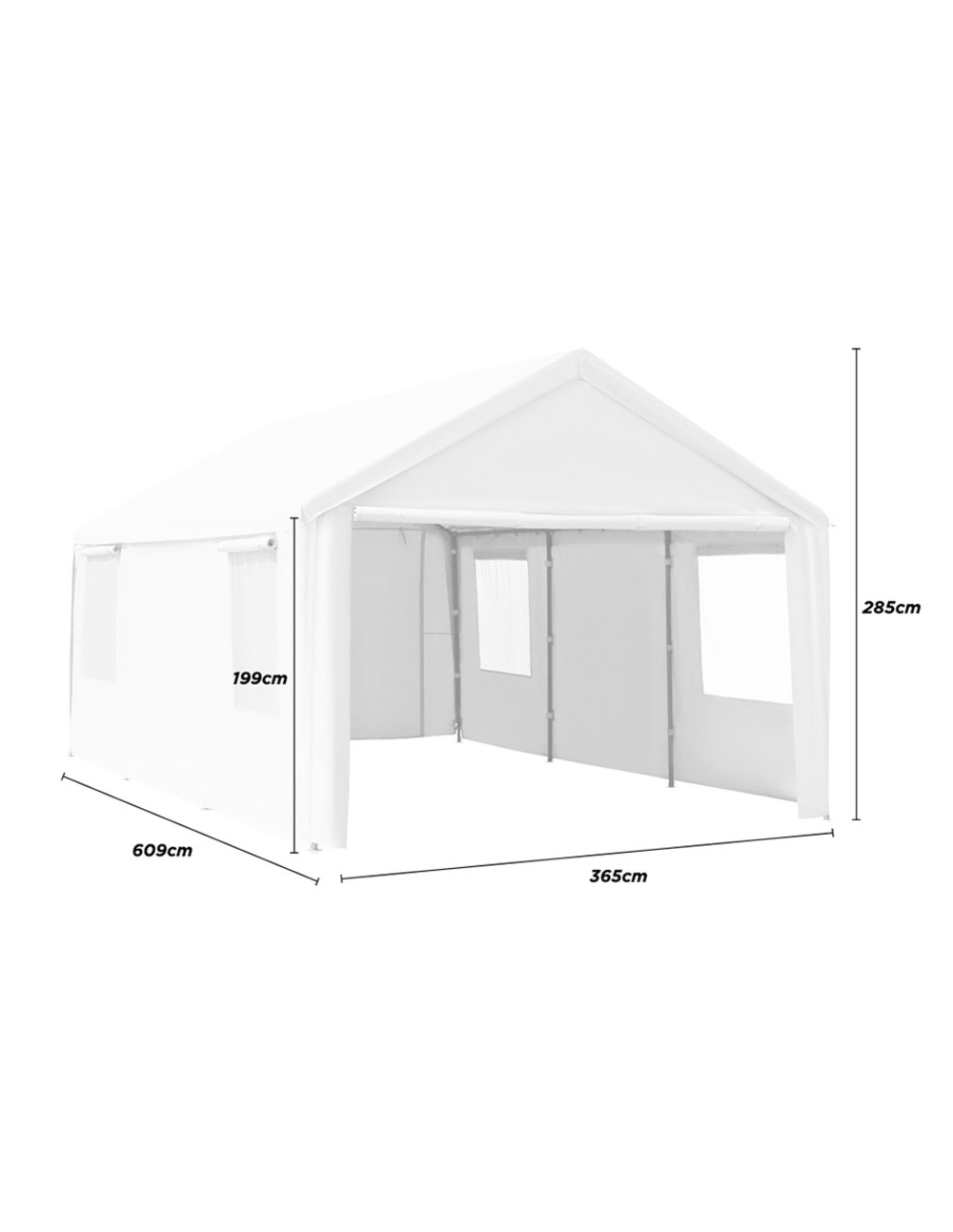 Foto 5 pulgar | Toldo de Uso Rudo Vanlig 6x3 mts Blanco