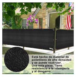 Foto 5 | Cubierta De Valla De Pantalla De Privacidad Para Balcón 5 M Belug Negro