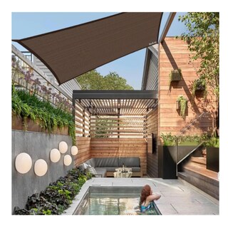 Foto 2 | Malla Sombra 3*4 M 90% Raschel Para Jardín Reforzada Espesar, Belug Café