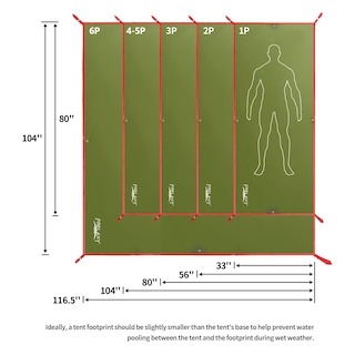 Foto 2 | Lona Impermeable Para Acampar Tent Footprint Frelaxy, 320 G, 200 X 200 Cm - Venta Internacional.