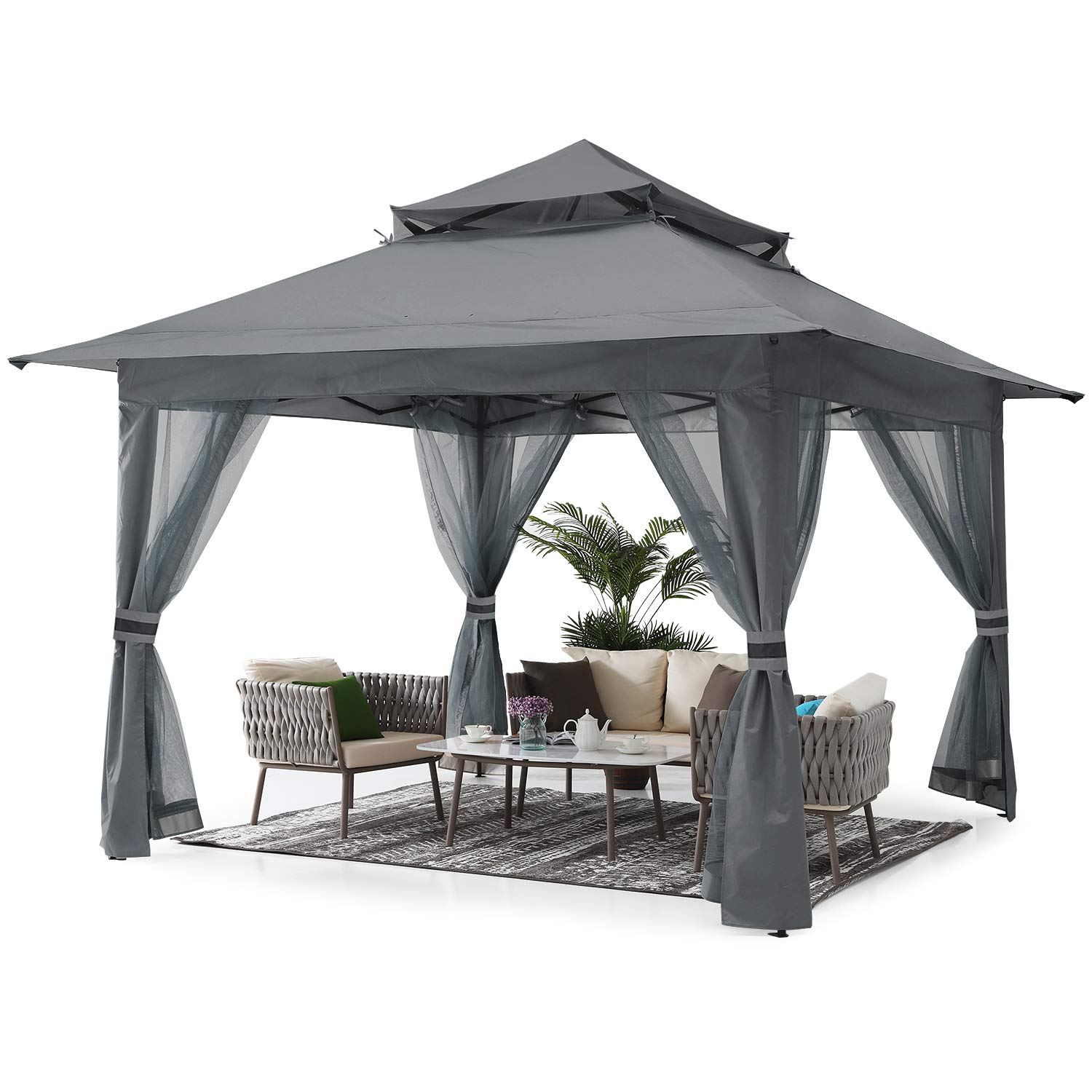 Foto 2 pulgar | Toldo Plegable Para Exteriores Gazebo Abccanopy De 4 X 4 M Con Mosquitera - Venta Internacional.