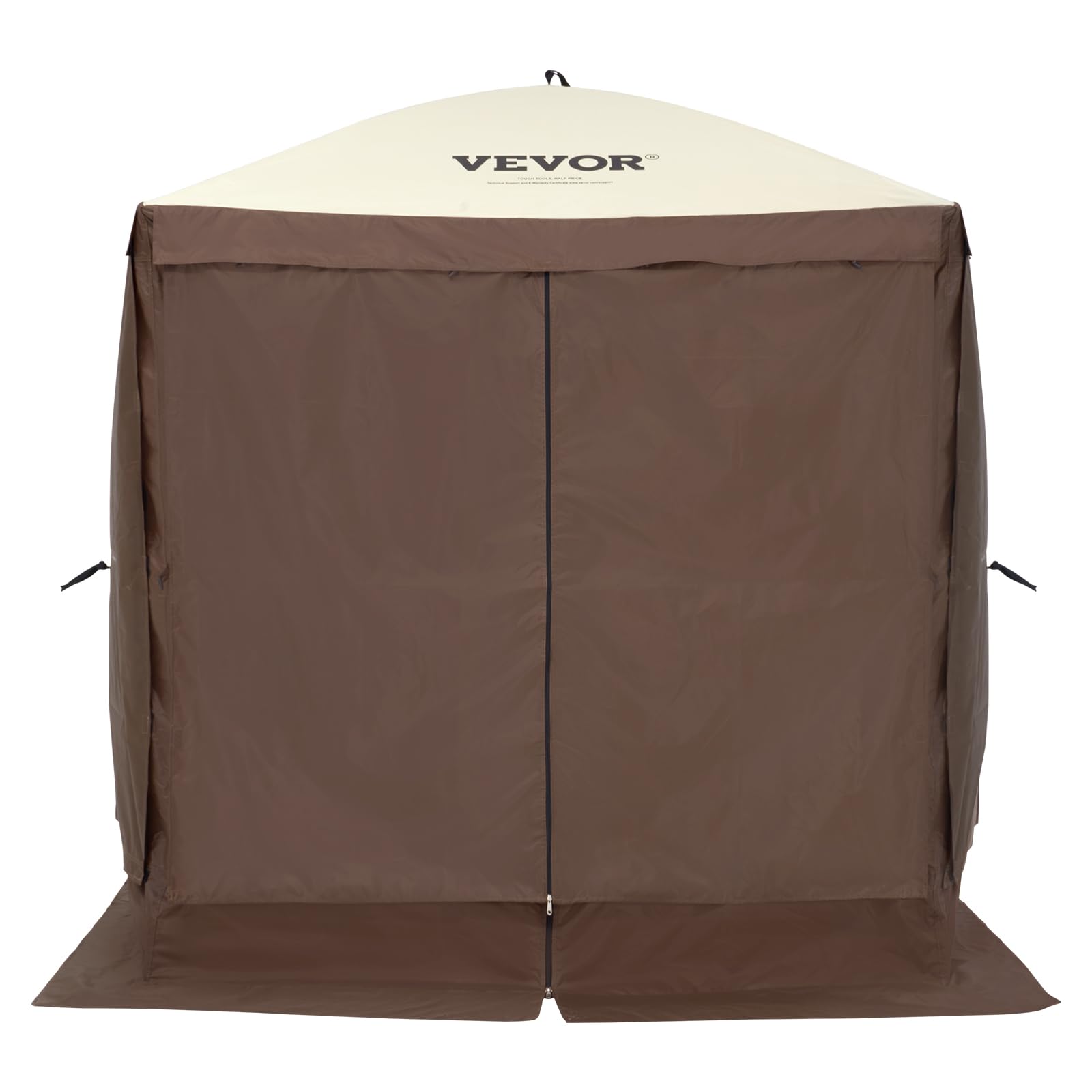 Foto 5 pulgar | Carpa Plegable Tipo Gazebo Vevor De 6 X 6 Pies Con Paños Cortavientos De Privacidad, Color Marrón - Venta Internaciona