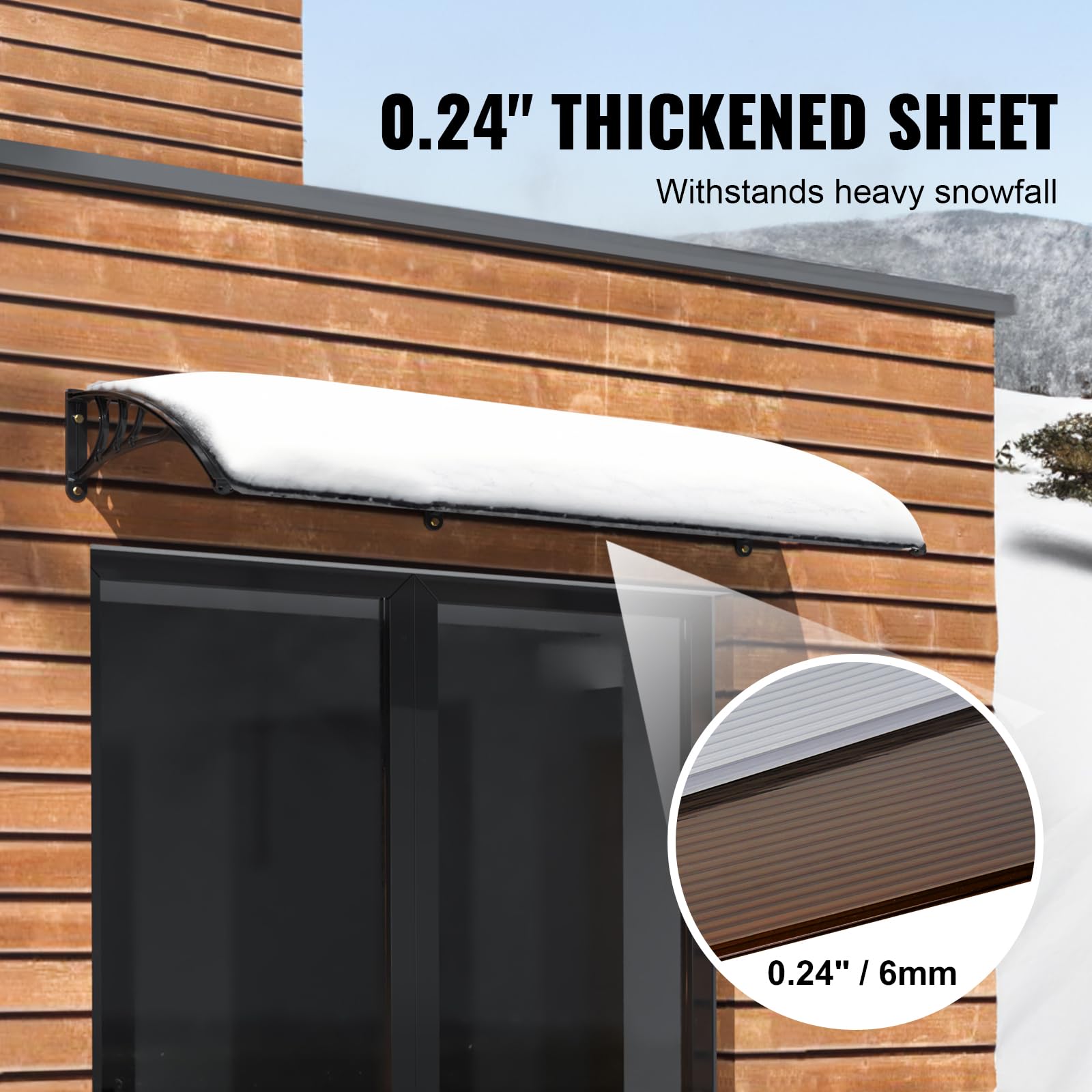 Foto 4 | Toldo Para Ventana Y Puerta Vevor, 40 X 40 Cm, Policarbonato Upf 50+ - Venta Internacional.