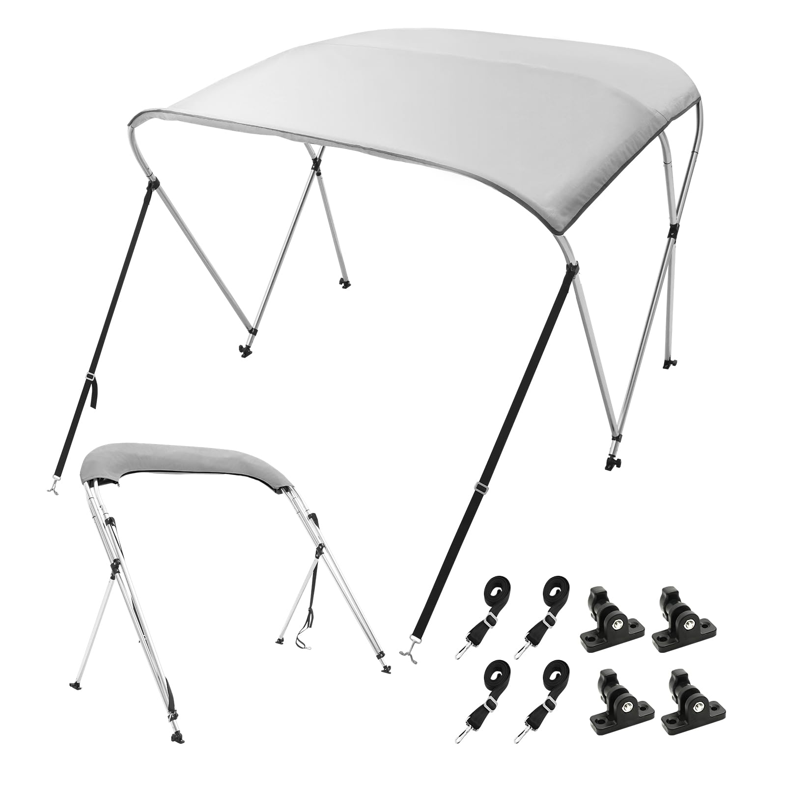 Funda Bimini Top Boat Vevor 3 Bow De 6 Pies X 1,4 M X 1,5-1,7 M - Venta Internacional.
