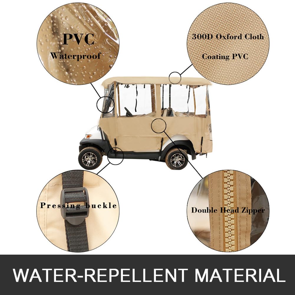 Foto 4 pulgar | Carrito De Golf Vevor Impermeable Para 4 Personas Con Ventanas - Venta Internacional.