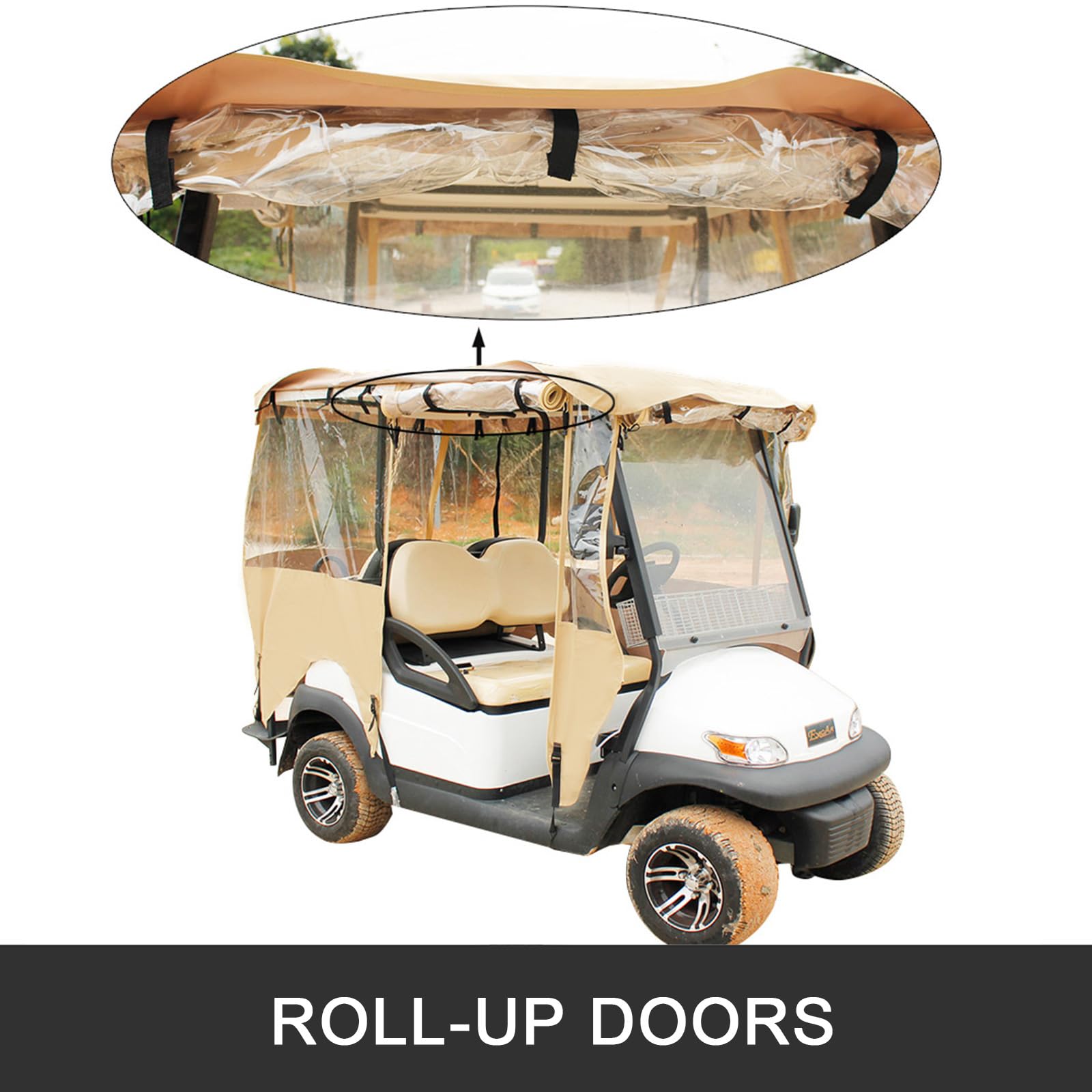 Foto 6 pulgar | Carrito De Golf Vevor Impermeable Para 4 Personas Con Ventanas - Venta Internacional.