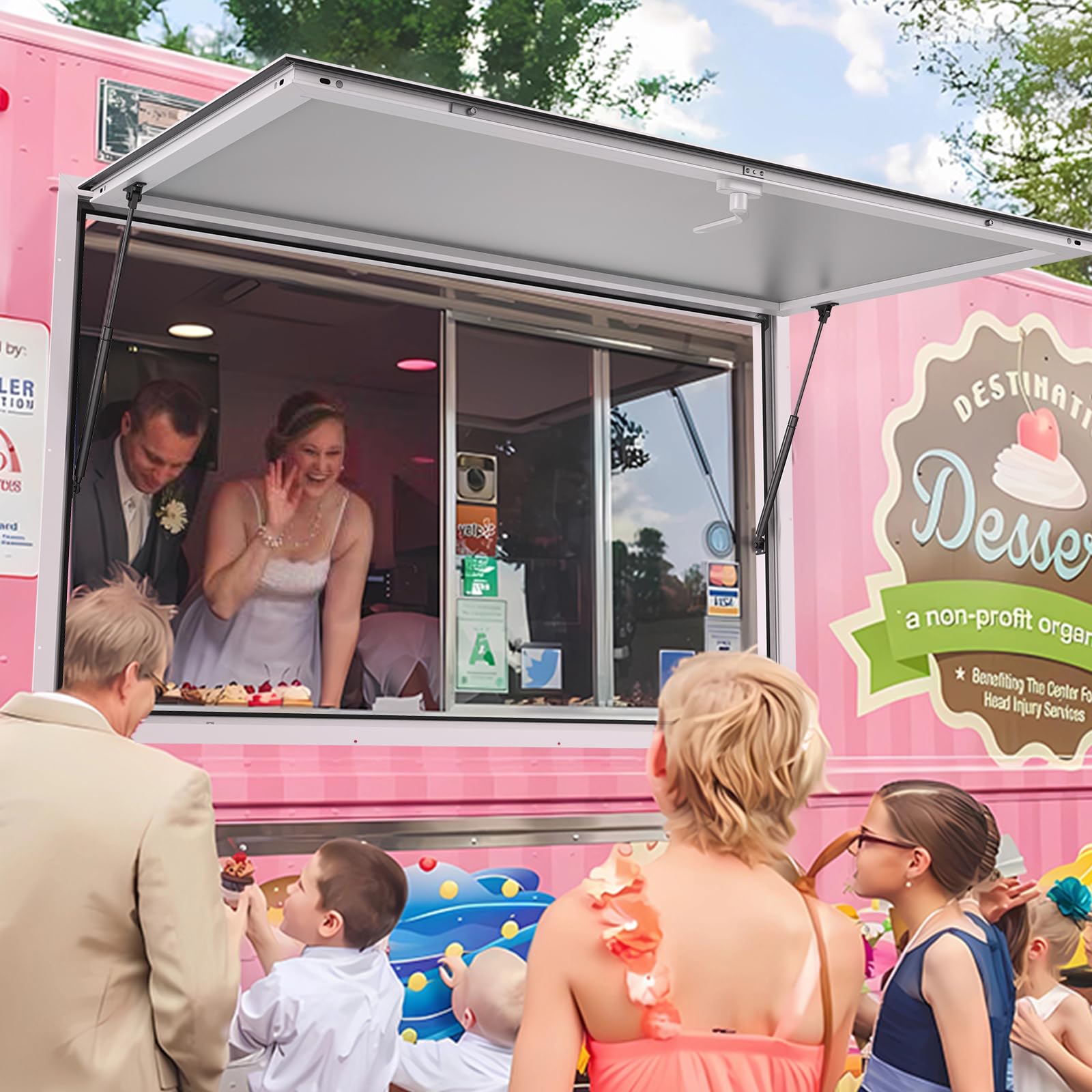 Foto 4 pulgar | Ventana Vevor Para Food Truck 122 X 91 Cm Con Toldo - Venta Internacional.