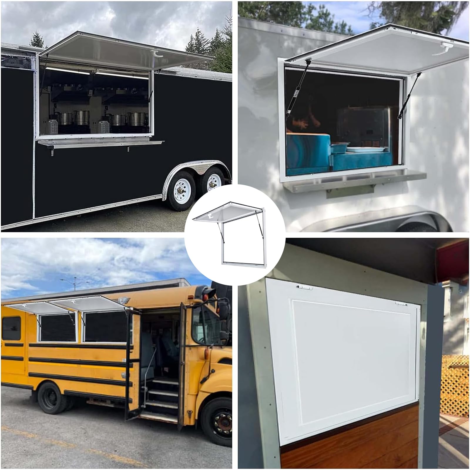 Foto 6 pulgar | Ventana Vevor Para Food Truck 122 X 91 Cm Con Toldo - Venta Internacional.