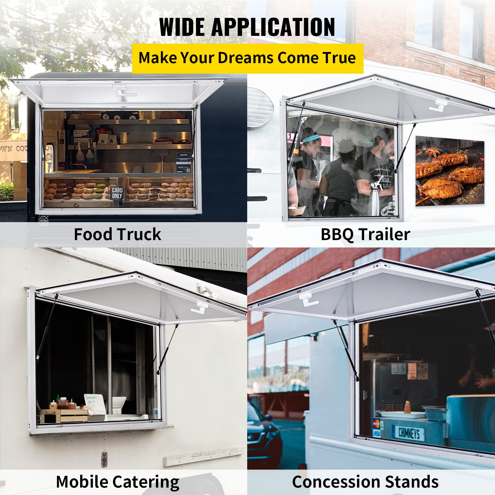 Foto 7 pulgar | Ventana Vevor Para Food Truck 122 X 91 Cm Con Toldo - Venta Internacional.