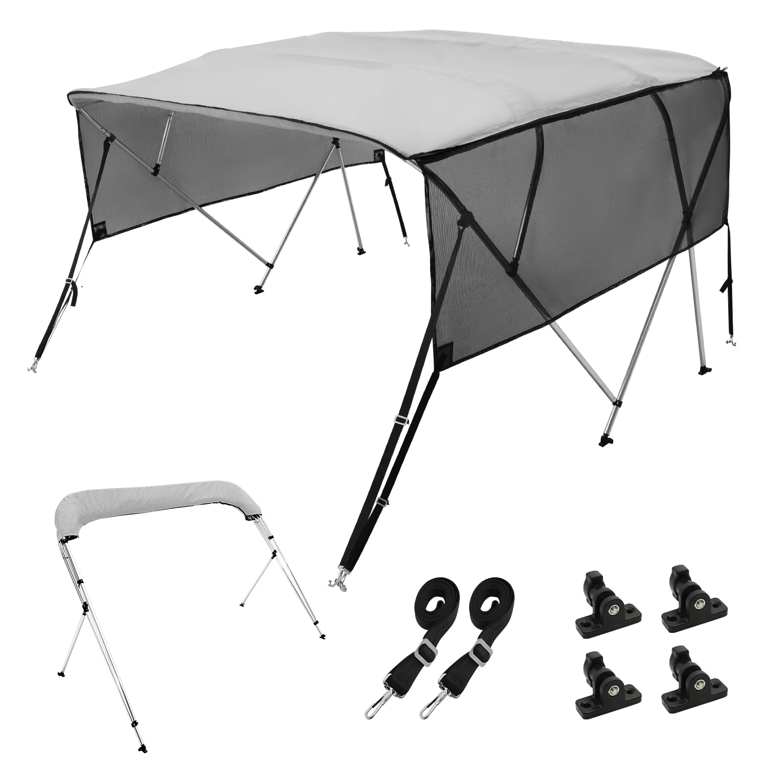 Funda Bimini Top Boat Vevor 4 Bow De 8 Pies X 1,37 M X 2,16 -2,29 M - Venta Internacional.