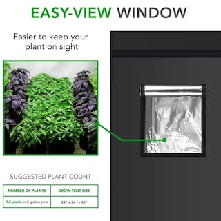 Foto 4 | Carpa De Cultivo Hidropónica Ipower, 60 X 60 X 120 Cm, Resistente Al Agua, Color Negro - Venta Internacional.