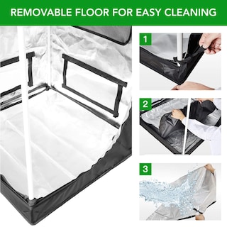 Foto 5 | Carpa De Cultivo Hidropónica Ipower, 60 X 60 X 120 Cm, Resistente Al Agua, Color Negro - Venta Internacional.