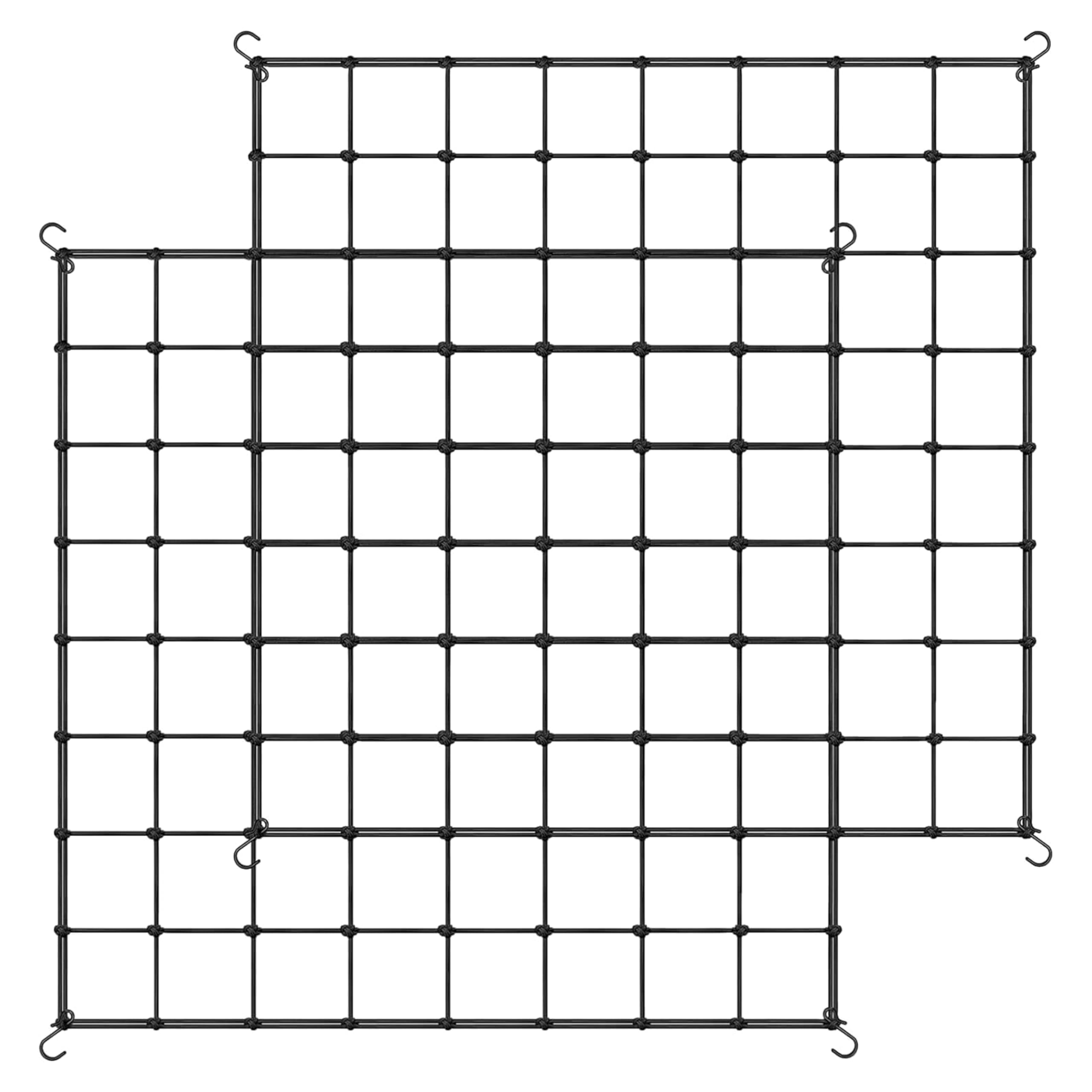 Malla Elástica Para Enrejado Simple Deluxe, 1,5 X 1,5 M, 2 Unidades, Color Negro - Venta Internacional.