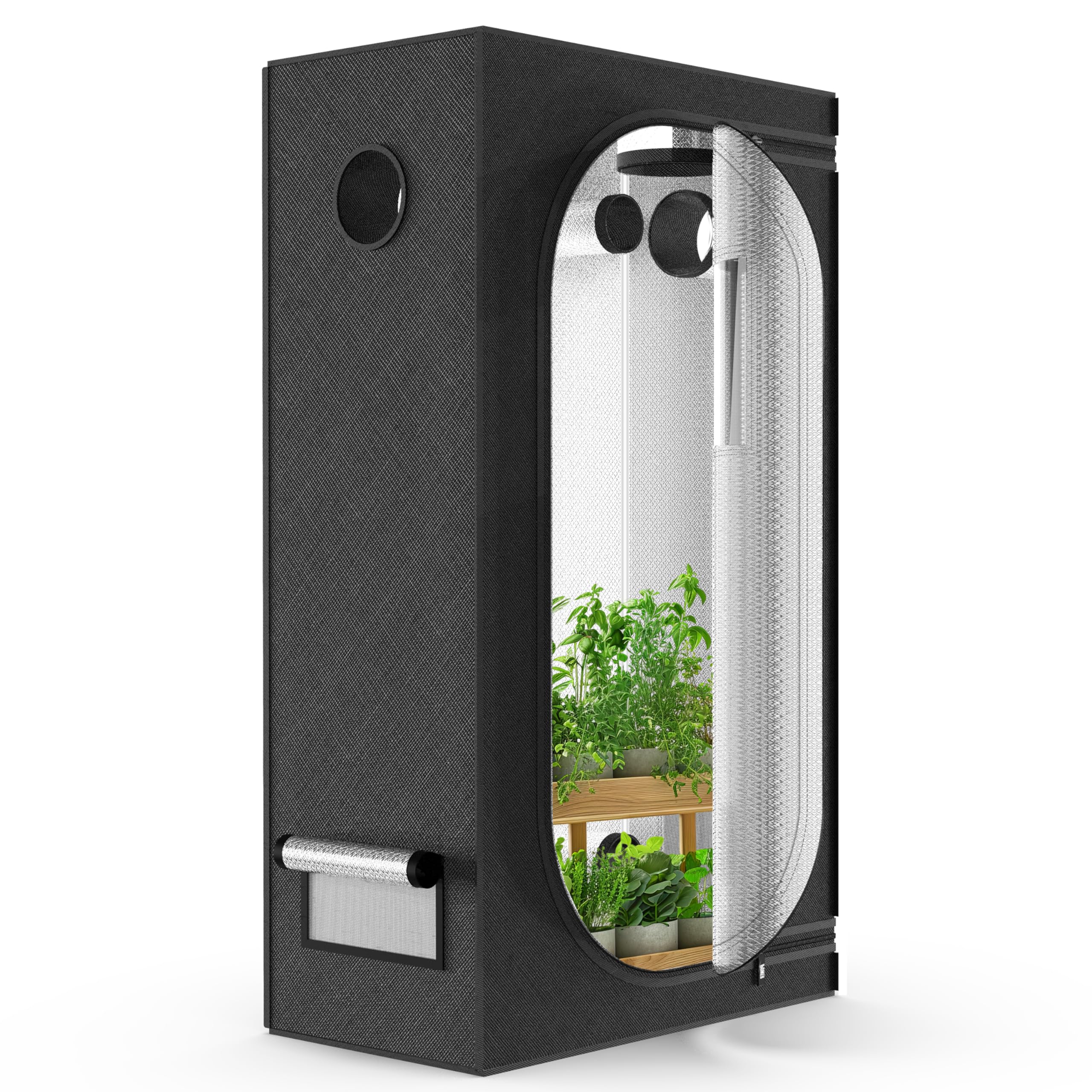 Carpa De Cultivo Hidropónica Ipower, 20 X 36 X 62 Cm, Resistente Al Agua, Color Negro - Venta Internacional.