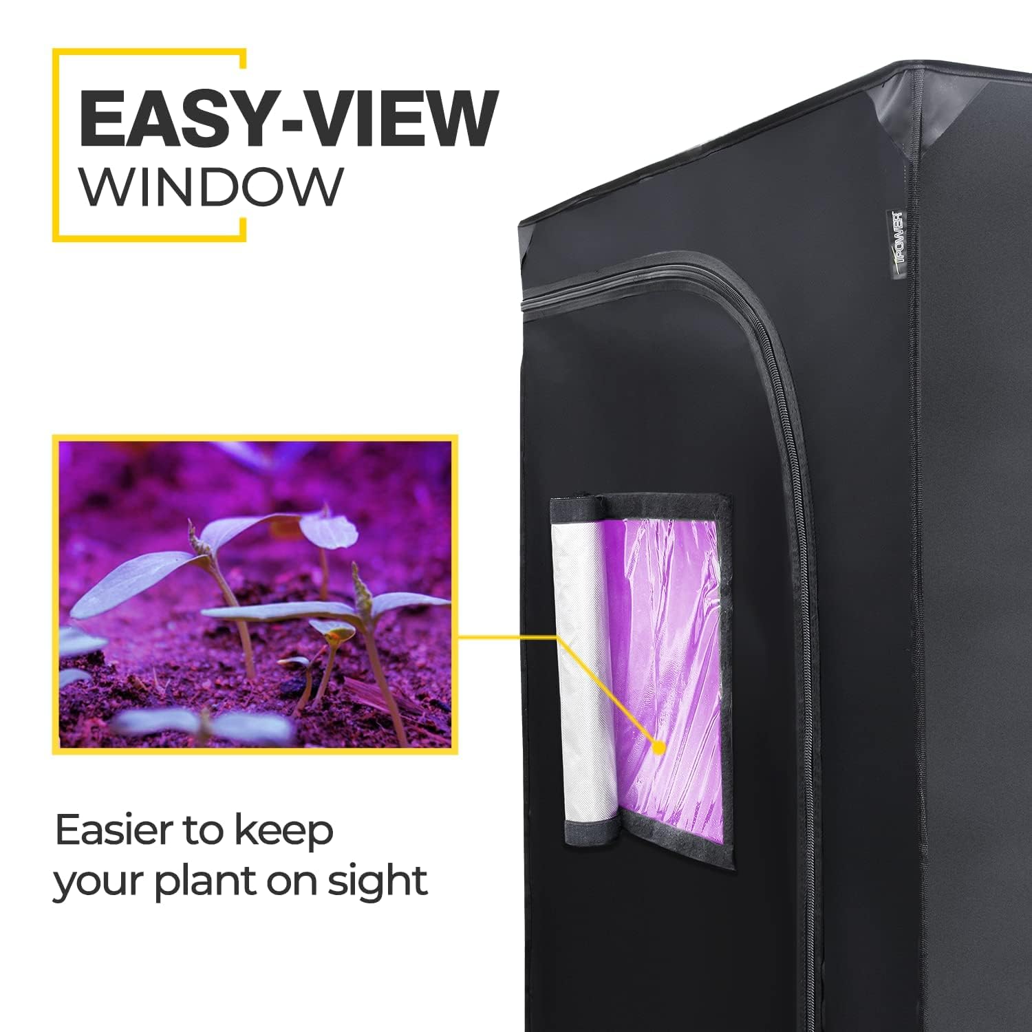 Foto 5 pulgar | Carpa De Cultivo Hidropónica Ipower, 20 X 36 X 62 Cm, Resistente Al Agua, Color Negro - Venta Internacional.