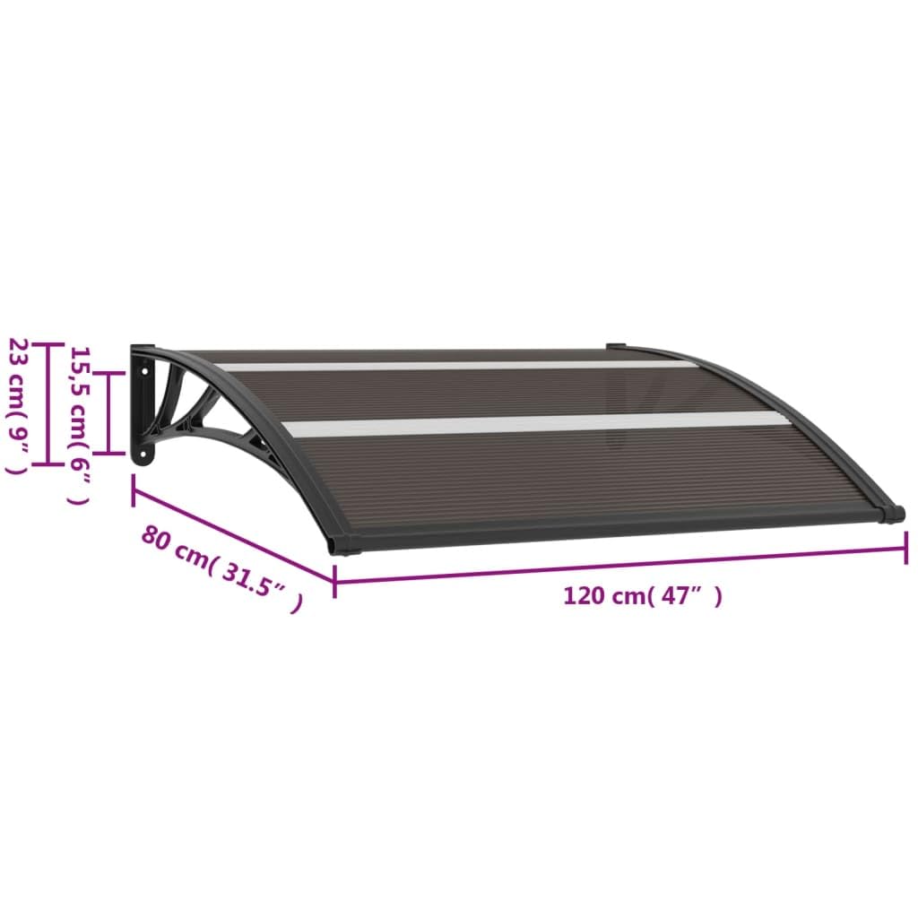 Foto 7 | Toldo de Policarbonato Vidaxl 120 x 80 cm-Venta Internacional