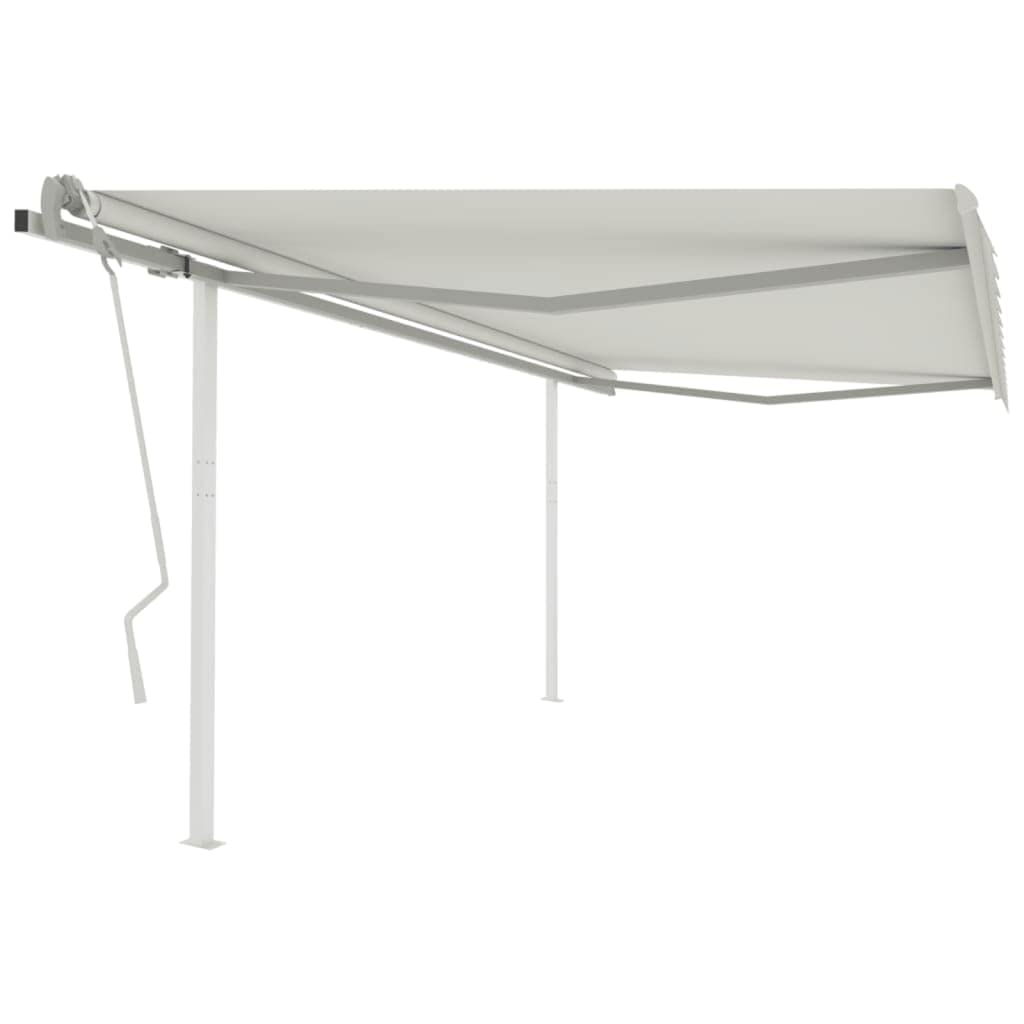 Toldo Vidaxl Manual Retráctil Para Patio Exterior Vidaxl, Color Crema, 4 X 3 M - Venta Internacional.