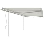 Toldo Vidaxl Manual Retráctil Para Patio Exterior Vidaxl, Color Crema, 4 X 3 M - Venta Internacional.