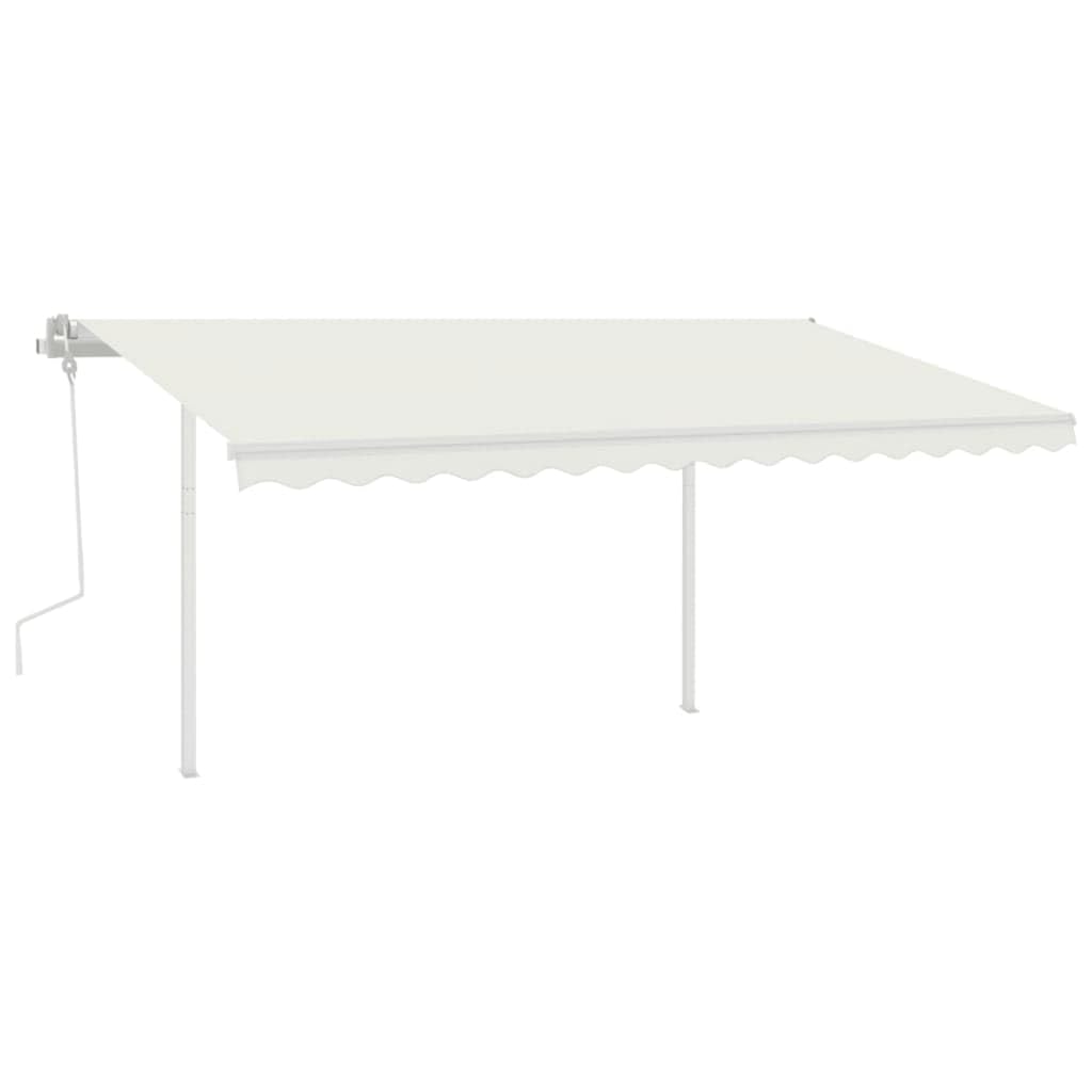 Foto 3 pulgar | Toldo Vidaxl Manual Retráctil Para Patio Exterior Vidaxl, Color Crema, 4 X 3 M - Venta Internacional.