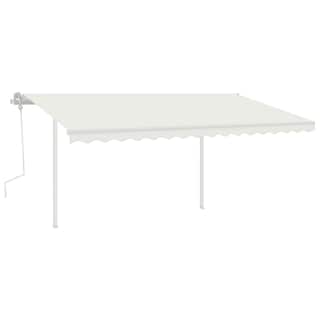 Foto 2 | Toldo Vidaxl Manual Retráctil Para Patio Exterior Vidaxl, Color Crema, 4 X 3 M - Venta Internacional.