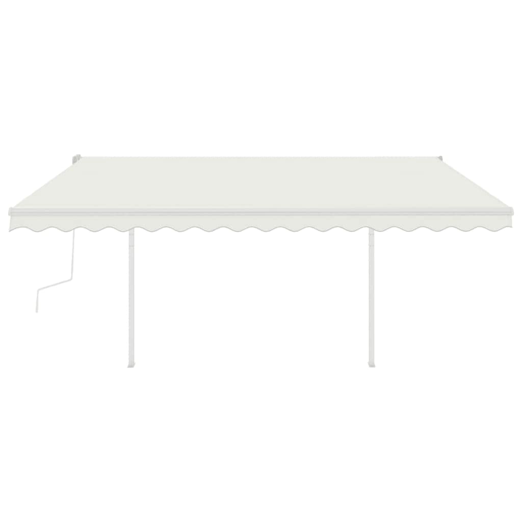 Foto 4 pulgar | Toldo Vidaxl Manual Retráctil Para Patio Exterior Vidaxl, Color Crema, 4 X 3 M - Venta Internacional.