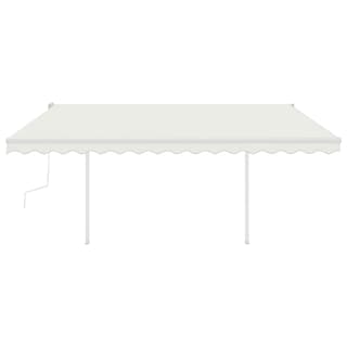 Foto 3 | Toldo Vidaxl Manual Retráctil Para Patio Exterior Vidaxl, Color Crema, 4 X 3 M - Venta Internacional.