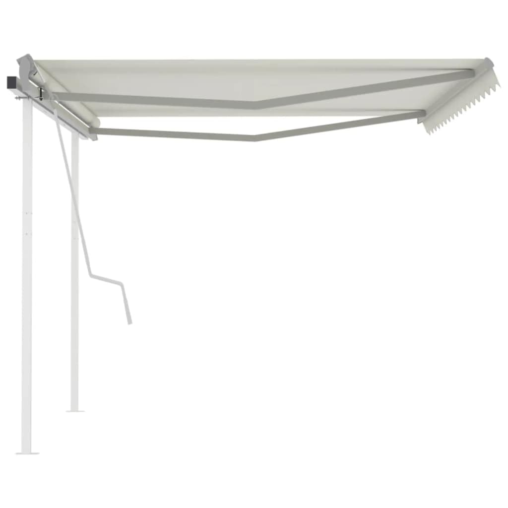 Foto 5 pulgar | Toldo Vidaxl Manual Retráctil Para Patio Exterior Vidaxl, Color Crema, 4 X 3 M - Venta Internacional.
