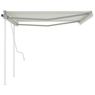 Foto 4 | Toldo Vidaxl Manual Retráctil Para Patio Exterior Vidaxl, Color Crema, 4 X 3 M - Venta Internacional.