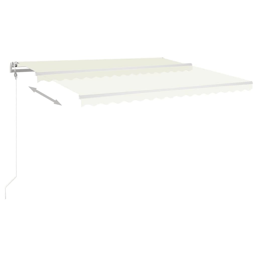 Foto 6 pulgar | Toldo Vidaxl Manual Retráctil Para Patio Exterior Vidaxl, Color Crema, 4 X 3 M - Venta Internacional.