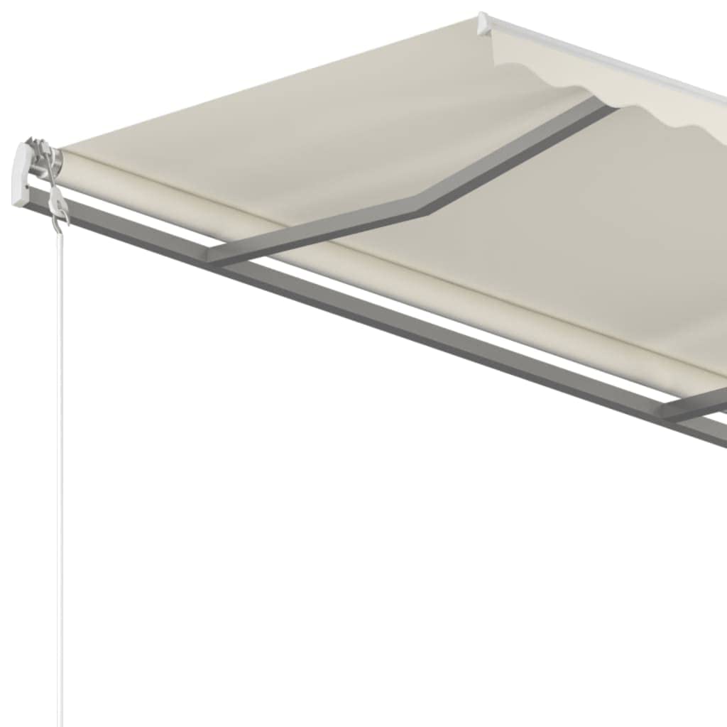 Foto 7 pulgar | Toldo Vidaxl Manual Retráctil Para Patio Exterior Vidaxl, Color Crema, 4 X 3 M - Venta Internacional.