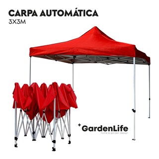 Foto 2 | Toldo Rojo Nat Gea Online 3 x 3 m